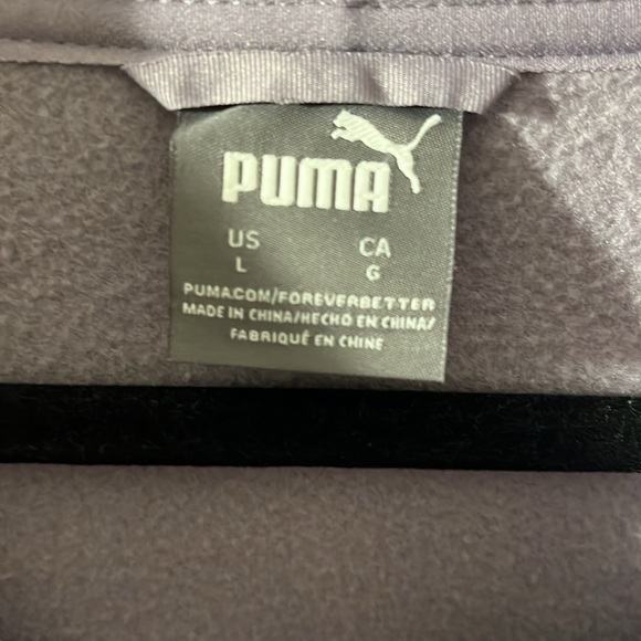 Puma Jacket Women’s Large Light Purple Polar Fleece Hooded Winter Coat. - Picture 2 of 7